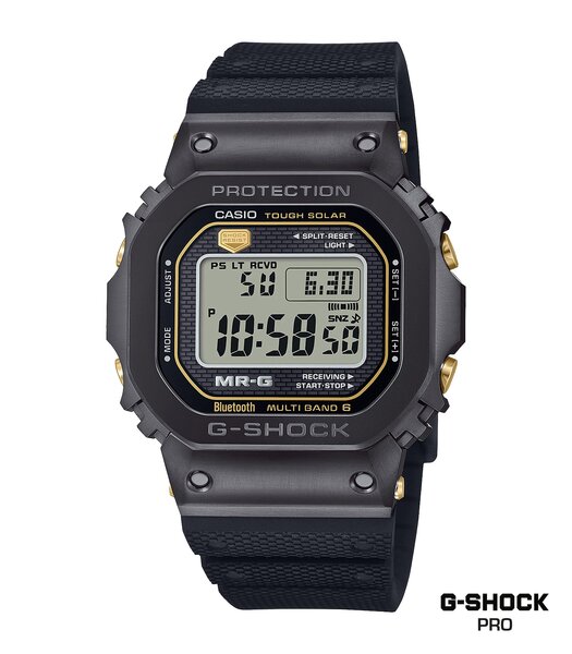 Montre CASIO G-SHOCK Homme MRG-B5000R-1DR Digital Cadran Acrylique Bracelet Résine Noir Boucle ardillon