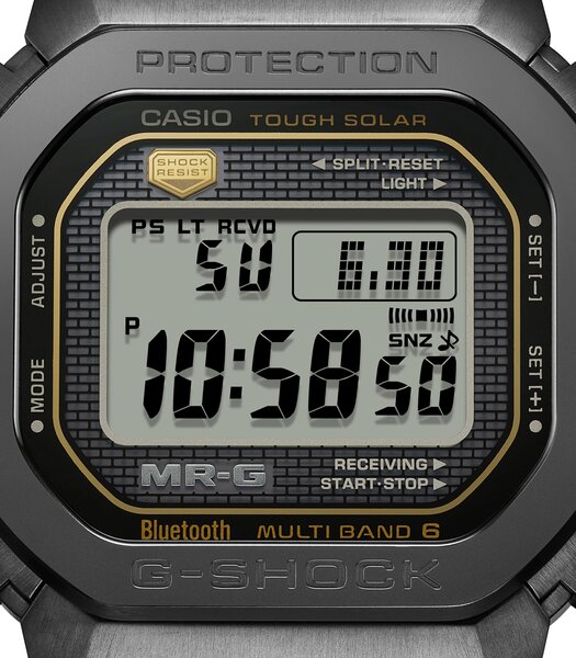 Montre CASIO G-SHOCK Homme MRG-B5000R-1DR Digital Cadran Acrylique Bracelet Résine Noir Boucle ardillon
