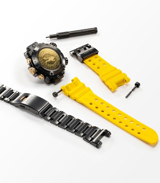 Montre CASIO G-SHOCK Homme MRG-BF1000E-1A9DR Analogue Cadran Saphir Or Bracelet Résine Noir Boucle déployante Etanchéité 20BAR