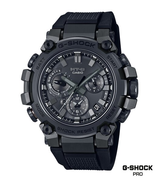Montre CASIO G-SHOCK Homme MTG-B3000B-1AER Analogue Cadran Saphir Noir Bracelet Résine Noir Boucle déployante Etanchéité 20BAR