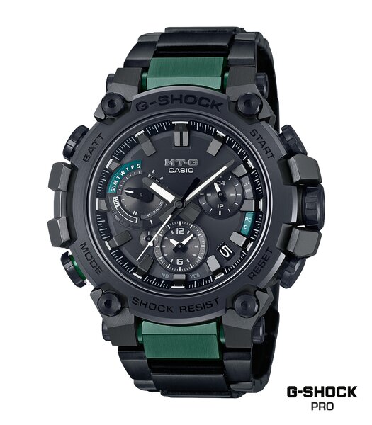 Montre CASIO G-SHOCK Homme MTG-B3000BD-1A2ER Analogue Cadran Saphir Bleu Bracelet Acier inoxydable Noir Boucle déployante Etanchéité 20BAR