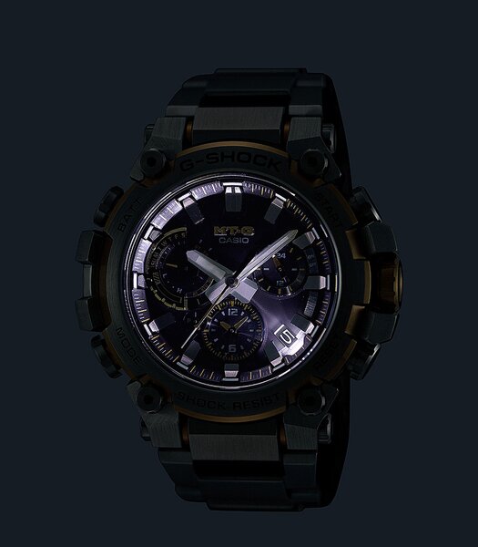 Montre CASIO G-SHOCK Homme MTG-B3000D-1A9ER Analogue Cadran Saphir Or Bracelet Acier inoxydable Argenté Boucle déployante Etanchéité 20BAR