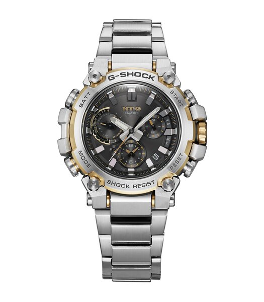 Montre CASIO G-SHOCK Homme MTG-B3000D-1A9ER Analogue Cadran Saphir Or Bracelet Acier inoxydable Argenté Boucle déployante Etanchéité 20BAR