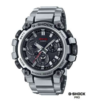 Montre CASIO G-SHOCK Homme MTG-B3000D-1AER Analogique Cadran Saphir Noir Bracelet Acier inoxydable Acier Boucle déployante Etanchéité 10 BAR