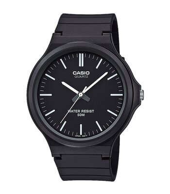 Montre CASIO CASIO COLLECTION Homme MW-240-1EVEF Analogue Cadran Acrylique Noir Bracelet RESINE Noir Boucle ardillon Etanchéité 5BAR
