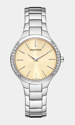 Montre PONTIAC LYRA Femme P10090 Analogue Cadran Saphir Or jaune Bracelet Acier inoxydable Acier BOUCLE DEPLOYANTE Etanchéité 5ATM