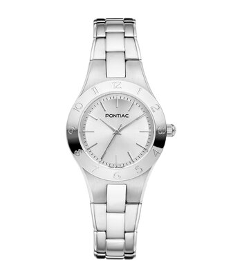 Montre PONTIAC ARIES Femme P10096 Analogue Cadran Saphir Gris Bracelet Acier inoxydable Gris BOUCLE DEPLOYANTE Etanchéité 5ATM
