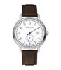Montre PONTIAC MONOTIME Homme P20106 Analogue Cadran Saphir Blanc Bracelet Cuir Brun Boucle ardillon Etanchéité 5BAR