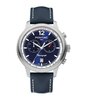 Montre PONTIAC HENRY Homme P40026 Analogique Cadran Saphir Bleu Bracelet Cuir Bleu Boucle ardillon Etanchéité 5 ATM